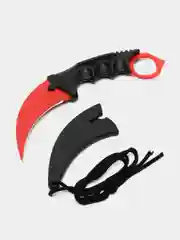 Красный нож керамбит Cs Go имитирующий клык тигра