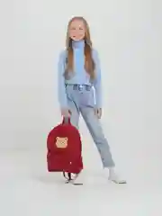 Красный рюкзак женский/ детский (для девочек)