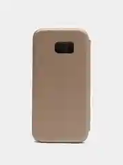 Золотой чехол книжка Samsung Galaxy S7 Edge (Самсунг Галакси С7 Эдж)