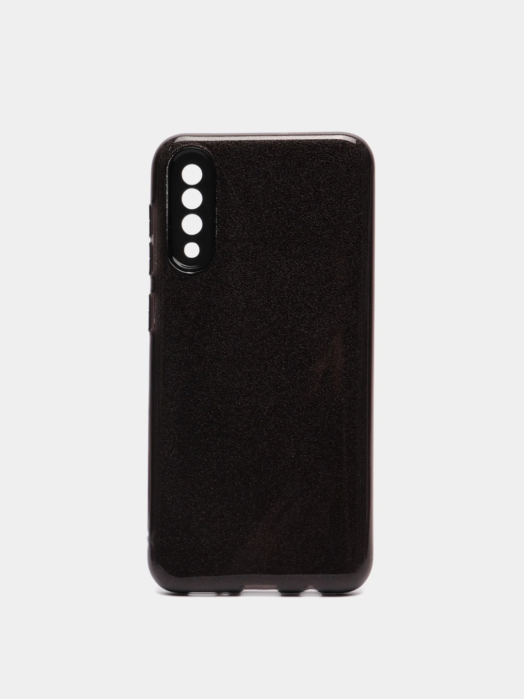 Черный чехол Samsung Galaxy A50 / A50s / A30s блестящий сияющий с защитой камеры