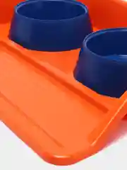 Оранжевый набор мисок с поддоном / Zoo Plast