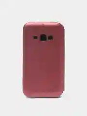 Пурпурный чехол-книжка на Samsung Galaxy J1 2016 (J120), Самсунг Галакси Джи1 2016 (Джи120)