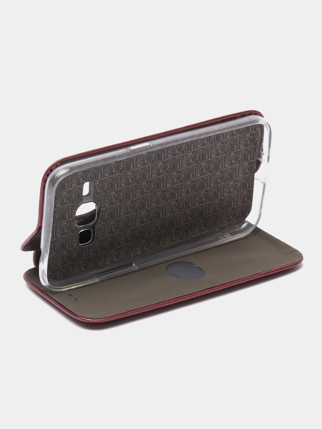 Пурпурный чехол-книжка на Samsung Galaxy J1 2016 (J120), Самсунг Галакси Джи1 2016 (Джи120)