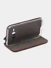 Пурпурный чехол-книжка на Samsung Galaxy J1 2016 (J120), Самсунг Галакси Джи1 2016 (Джи120)