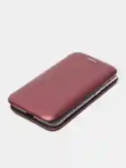 Пурпурный чехол-книжка на Samsung Galaxy J1 2016 (J120), Самсунг Галакси Джи1 2016 (Джи120)