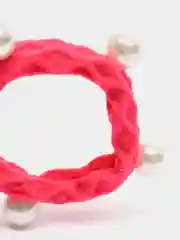 Красный резинка для волос с жемчугом, разноцветная, эластичная