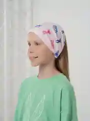 Конфетный косынка для девочки летняя, на резинке
