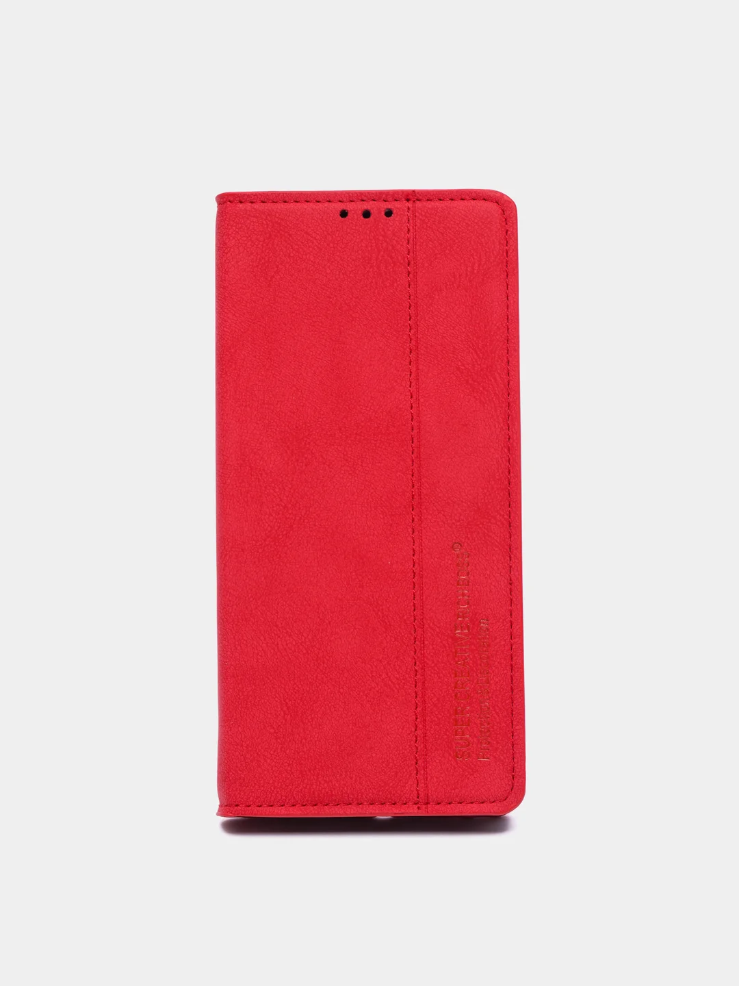 Красный чехол-книжка для Samsung A72 из нубука Super Creative