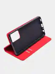 Красный чехол-книжка для Samsung A72 из нубука Super Creative