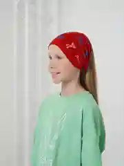 Красный косынка для девочки летняя, на резинке