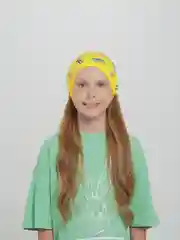 Желтый косынка для девочки летняя, на резинке