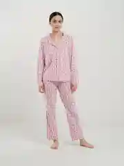 Розовый пижама женская с брюками