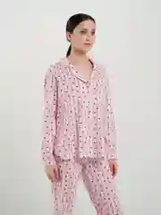 Розовый пижама женская с брюками