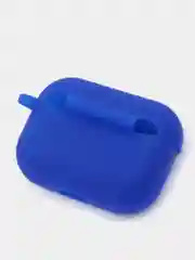 Синий силиконовый чехол для наушников AirPods Pro с карабином