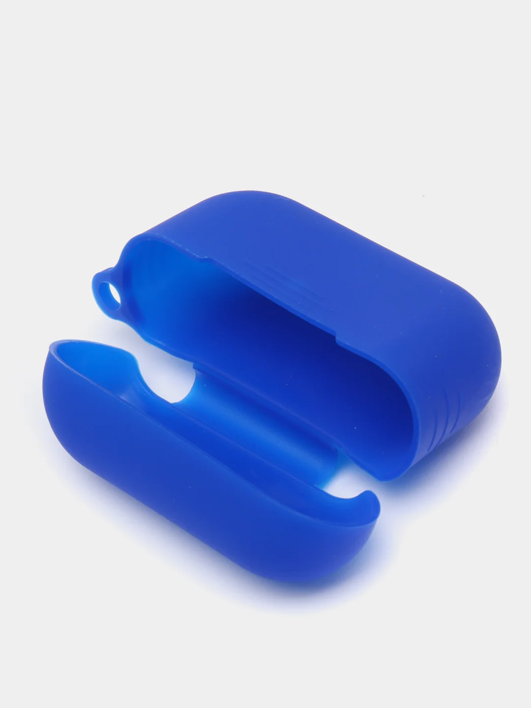 Синий силиконовый чехол для наушников AirPods Pro с карабином