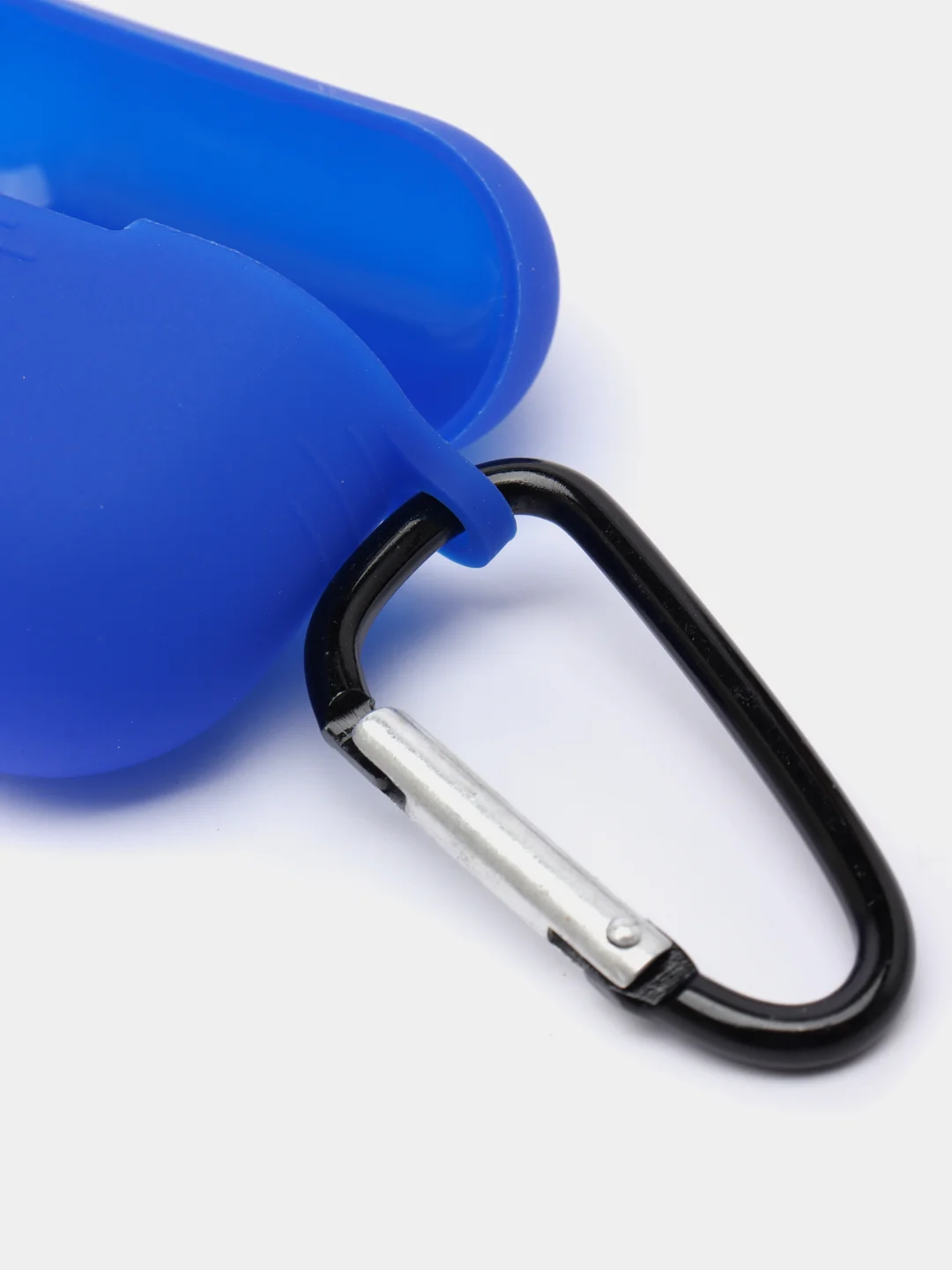 Синий силиконовый чехол для наушников AirPods Pro с карабином