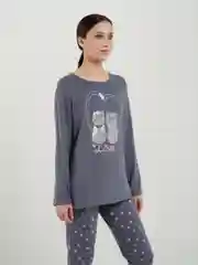 Серый пижама из футера "Любовь"