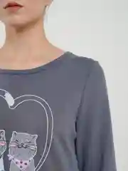 Серый пижама из футера "Любовь"