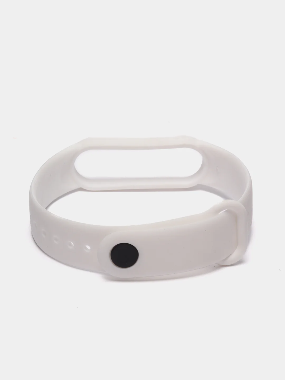 Белый силиконовый ремешок Xiaomi Mi Band 5, 6 / Ремешок для фитнес браслета Xiaomi Mi Band 5,6