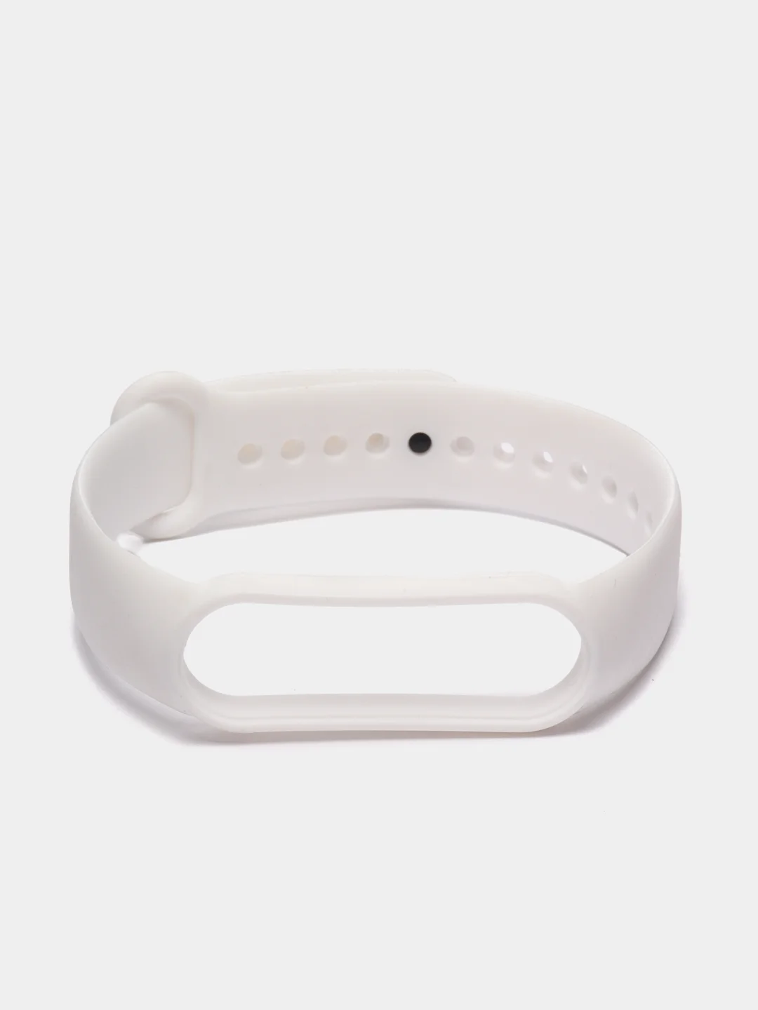 Белый силиконовый ремешок Xiaomi Mi Band 5, 6 / Ремешок для фитнес браслета Xiaomi Mi Band 5,6