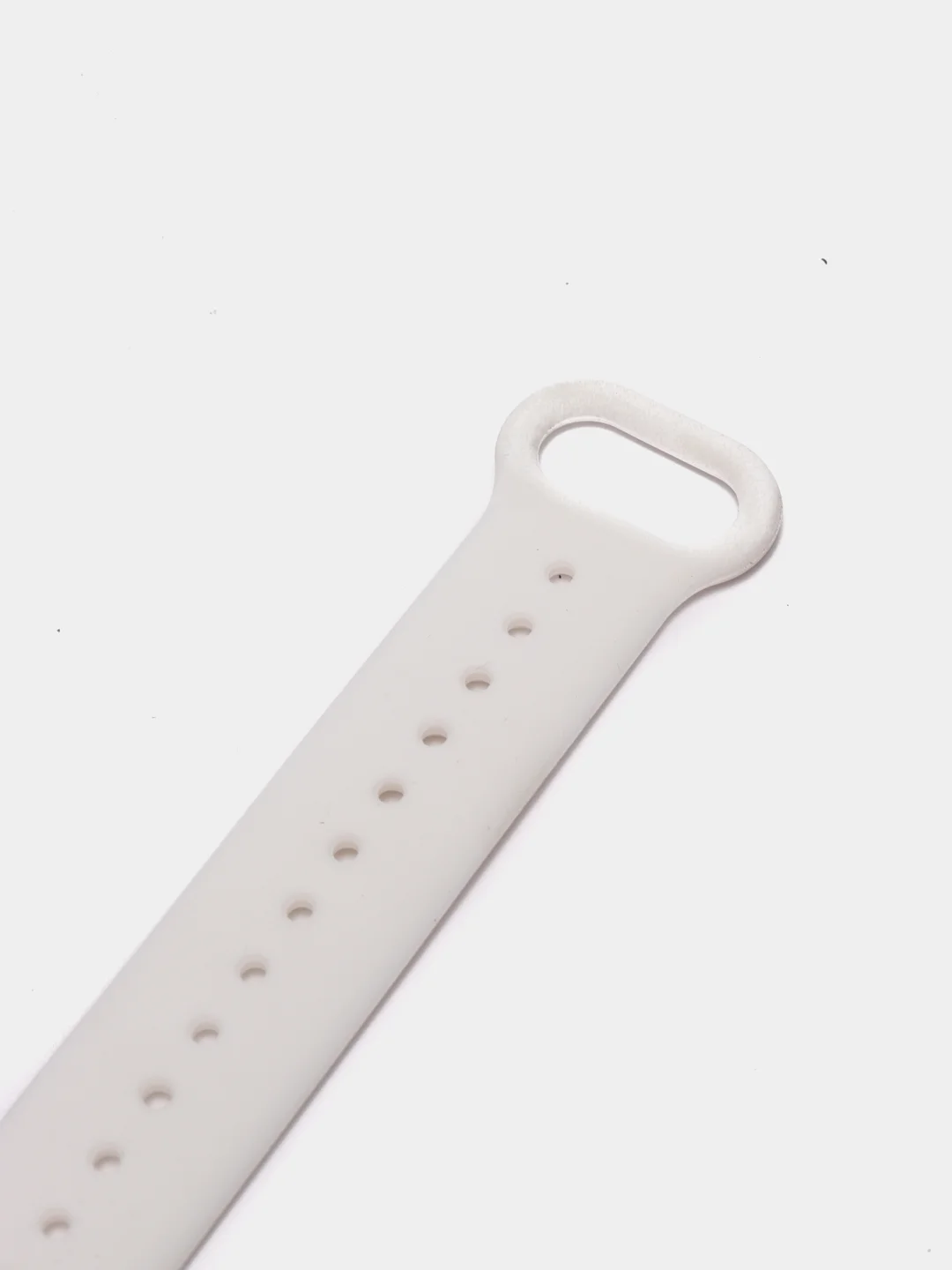 Белый силиконовый ремешок Xiaomi Mi Band 5, 6 / Ремешок для фитнес браслета Xiaomi Mi Band 5,6