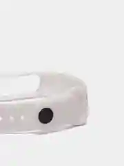 Белый силиконовый ремешок Xiaomi Mi Band 5, 6 / Ремешок для фитнес браслета Xiaomi Mi Band 5,6