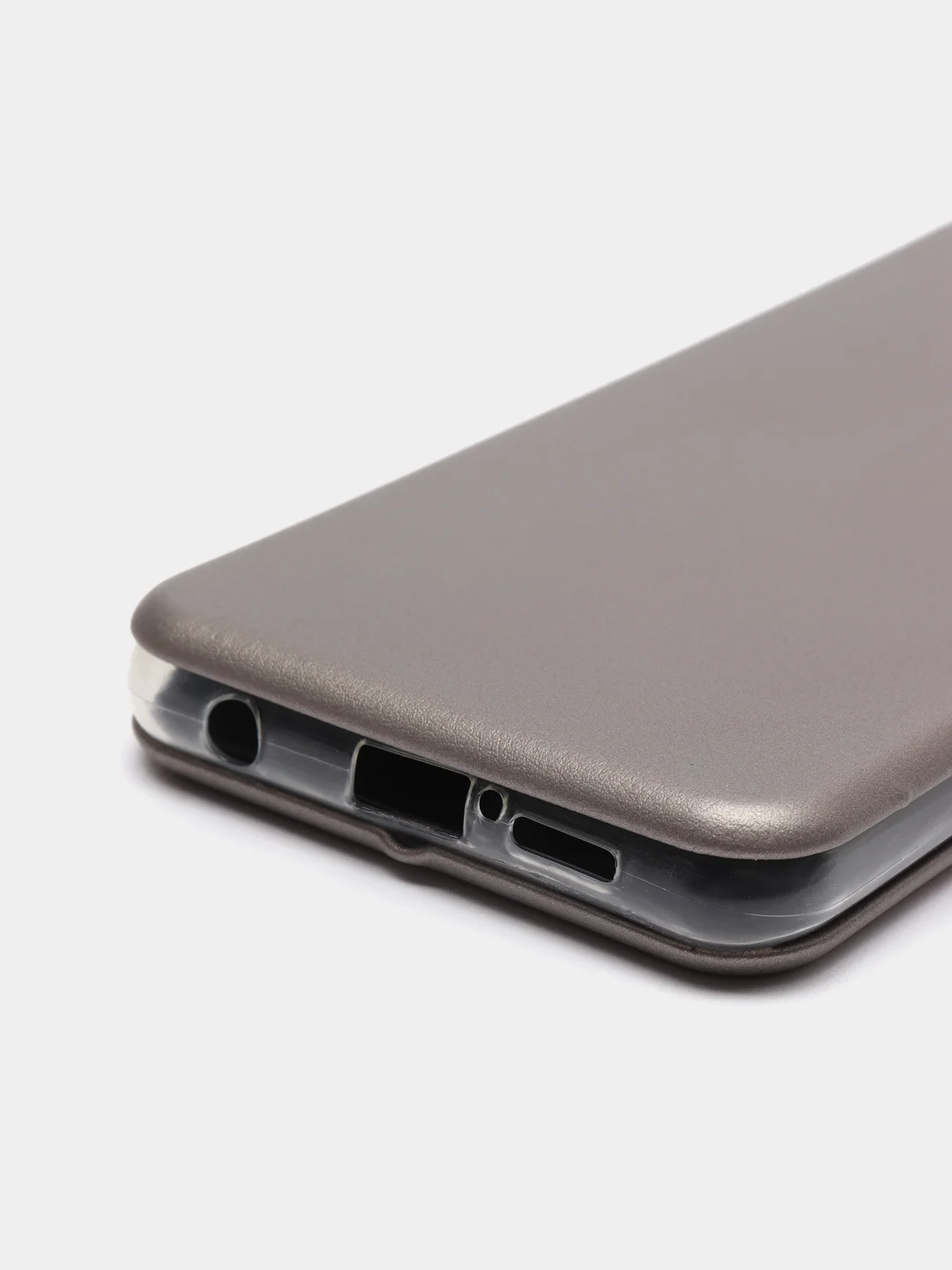 Серебряный чехол-книжка Xiaomi Redmi Note 9 Pro / Note 9s / Note 9 Pro Max, Сяоми Редми Нот 9 Про, 9с