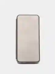Серебряный чехол-книжка Xiaomi Redmi Note 9 Pro / Note 9s / Note 9 Pro Max, Сяоми Редми Нот 9 Про, 9с