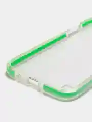 Лайм чехол силиконовый прозрачный на Samsung A01, с цветной вставкой