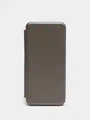 Серебряный чехол-книжка для Samsung Galaxy A03 (Самсунг А03)