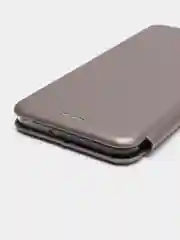 Серебряный чехол-книжка для Samsung Galaxy A03 (Самсунг А03)
