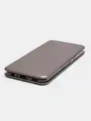 Серебряный чехол-книжка для Samsung Galaxy A03 (Самсунг А03)