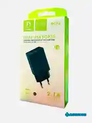 Черный сетевое зарядное устройство Denmen DC02, 2 USB порта, 2.1 A