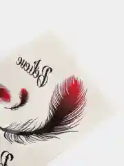 Коралловый временные татуировки, "Перо"
