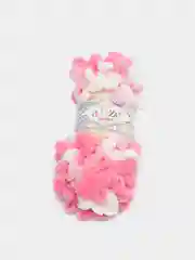 Тёмно-розовый пряжа Alize Puffy Color, петельки большие, 100 г, 9 м