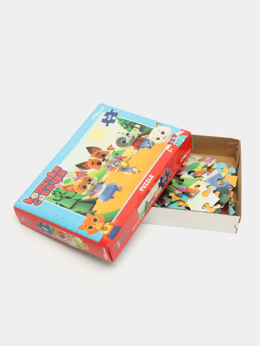 Пазлы "Кошечки и собачки", крупные детали, 60 деталей