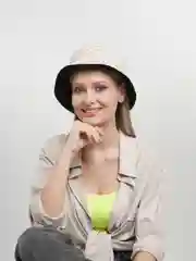 Бежевый меланж панама двусторонняя