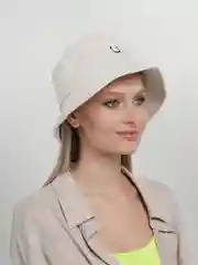 Бежевый панама из хлопка
