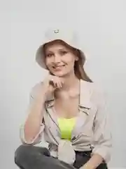 Бежевый панама из хлопка