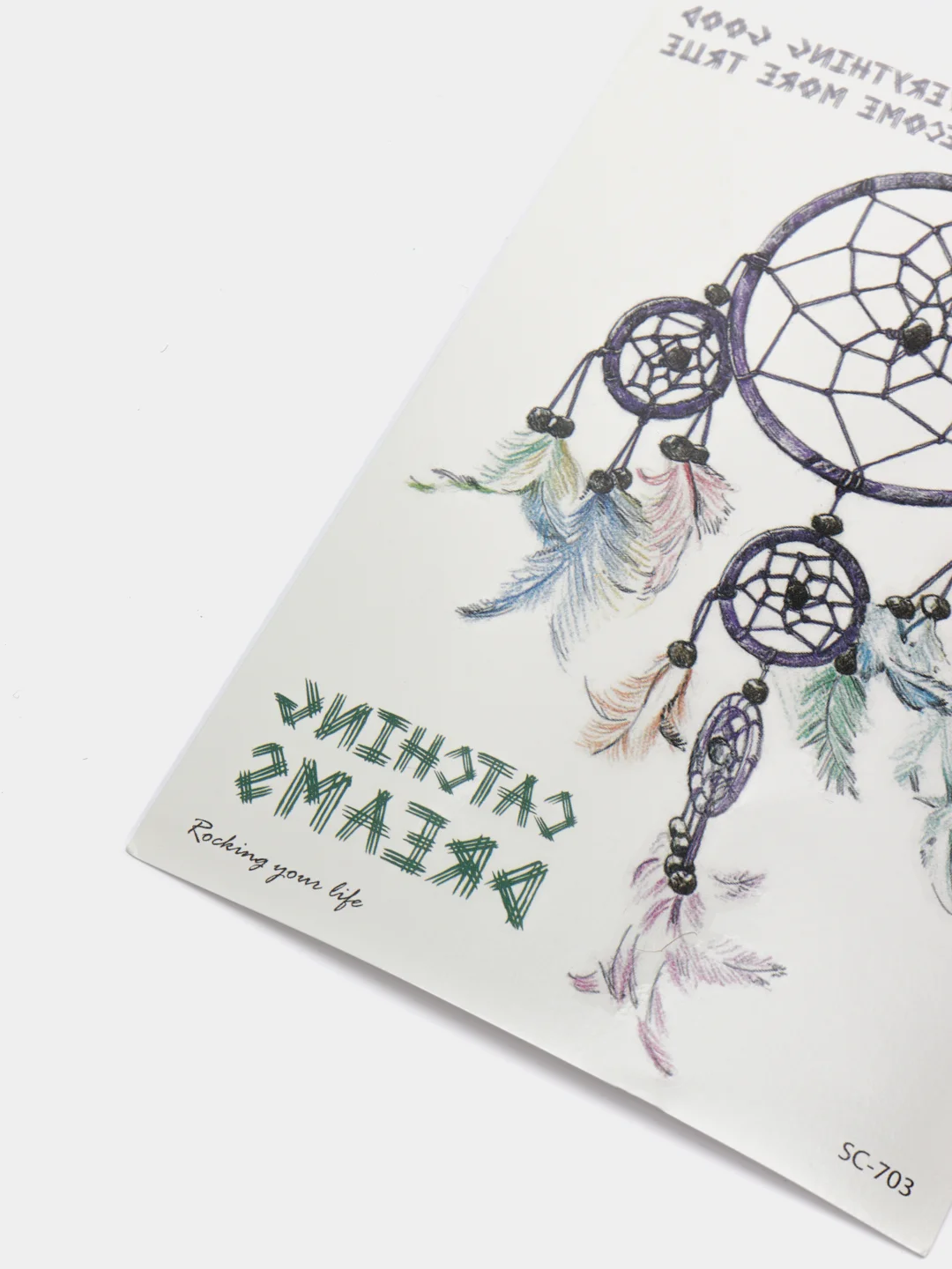 Серебряный татуировка временная, 10,5 х 15 см