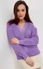 Лавандовый кардиган на пуговицах