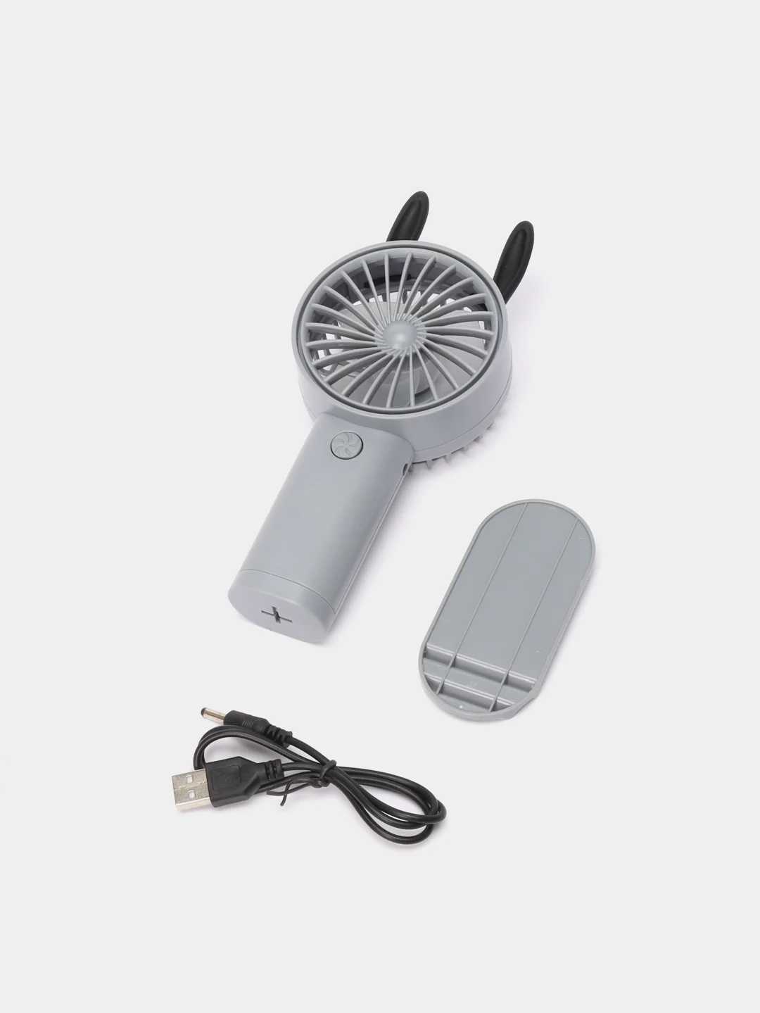 Серый портативный мини-вентилятор с USB зарядкой