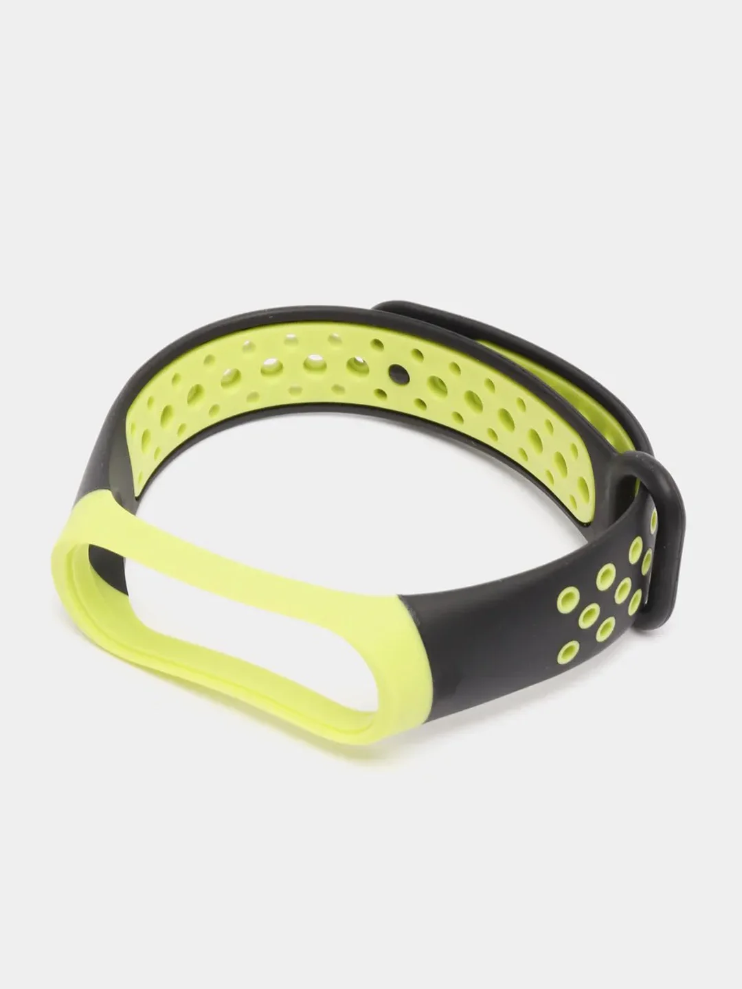 Зеленый перфорированный cиликоновый ремешок для Xiaomi Mi Band 3 и Mi Band 4, ми банд 3/4