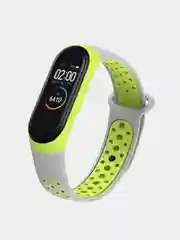 Лайм перфорированный cиликоновый ремешок для Xiaomi Mi Band 3 и Mi Band 4, ми банд 3/4