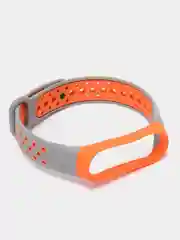 Оранжевый перфорированный cиликоновый ремешок для Xiaomi Mi Band 3 и Mi Band 4, ми банд 3/4