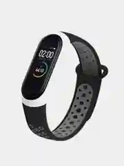 Серый перфорированный cиликоновый ремешок для Xiaomi Mi Band 3 и Mi Band 4, ми банд 3/4