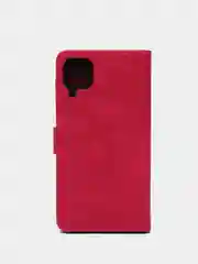 Фуксия кожаный PU чехол книжка Samsung Galaxy A12 / M12 , Самсунг Галакси А12/ М12