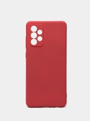 Чехол Silicone Case для Samsung Galaxy A72 с защитой камеры