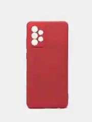 Багровый чехол Silicone Case для Samsung Galaxy A72 с защитой камеры