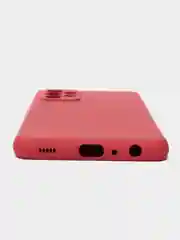 Багровый чехол Silicone Case для Samsung Galaxy A72 с защитой камеры